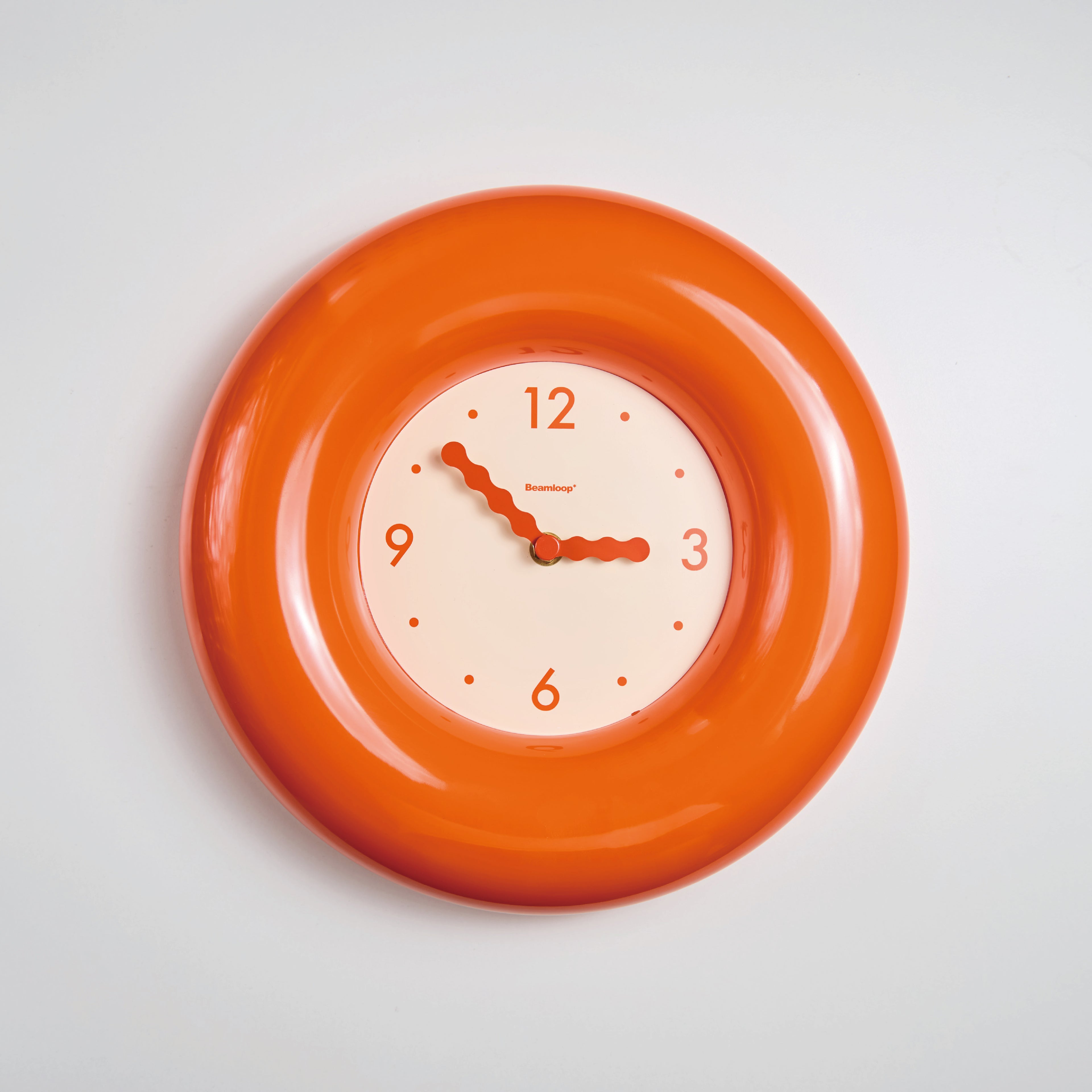 貝果靜音掛鐘 - 橘