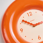 貝果靜音掛鐘 - 橘