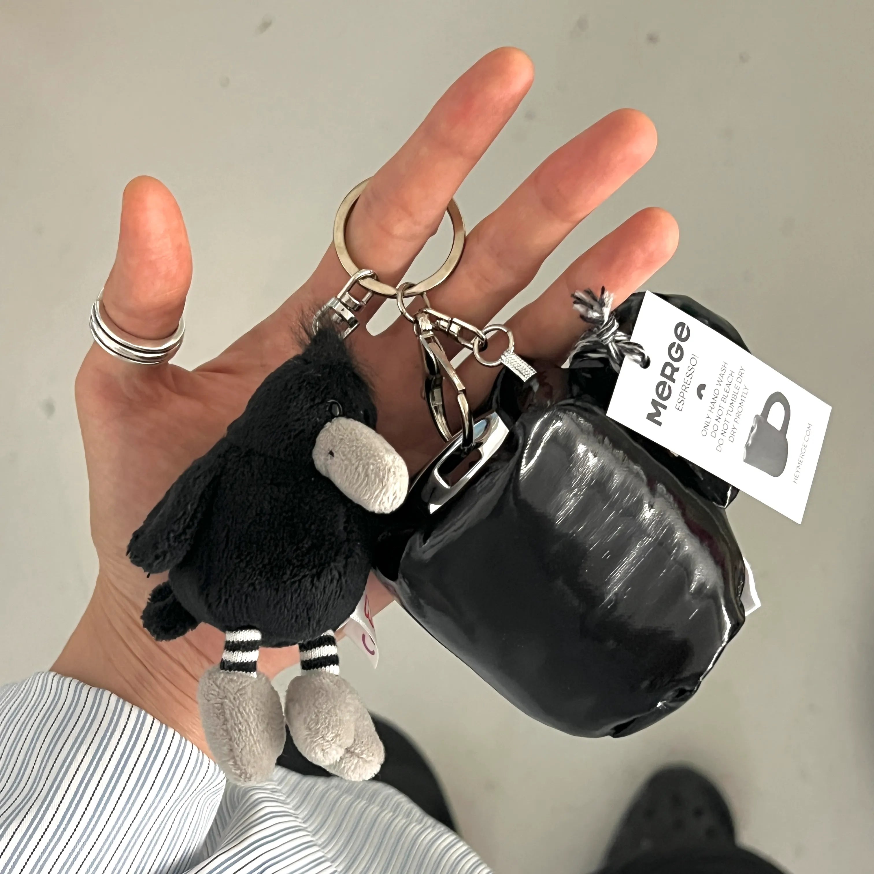 MERGE｜Espresso Mug 泡泡馬克杯吊飾 - Baseline Mint / 薄荷綠條紋