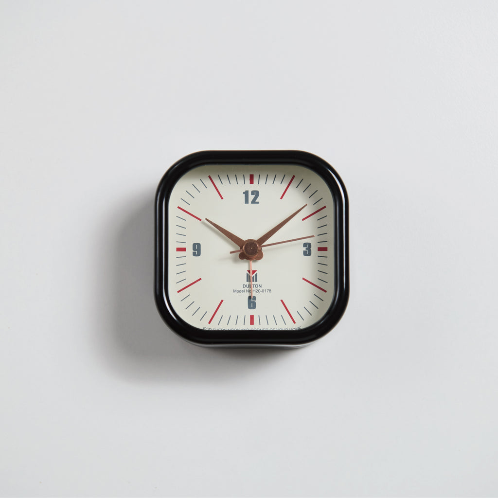 DULTON｜復古金屬方形時鐘 - 黃