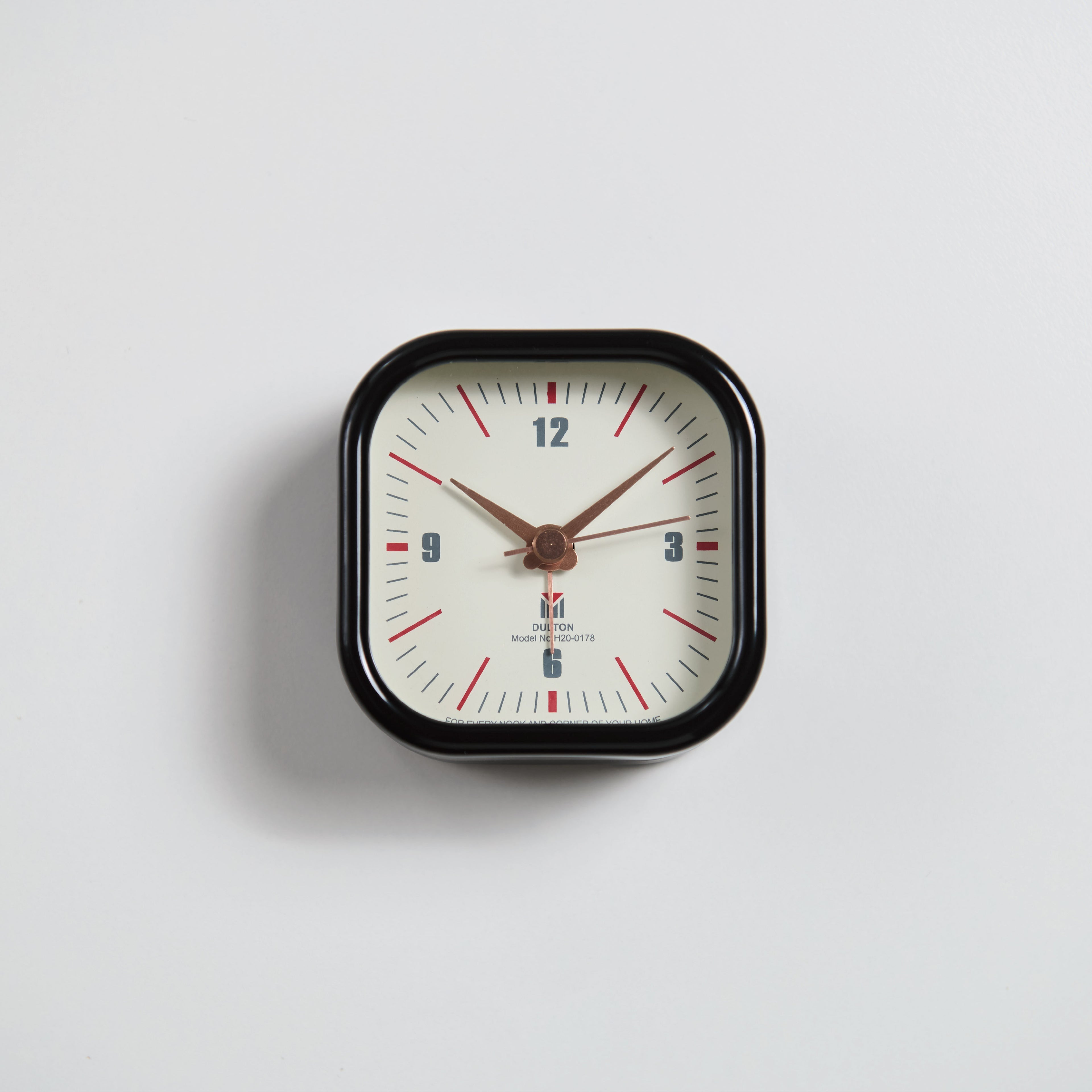 DULTON｜復古金屬方形時鐘 - 黃