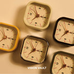 DULTON｜復古金屬方形時鐘 - 黃