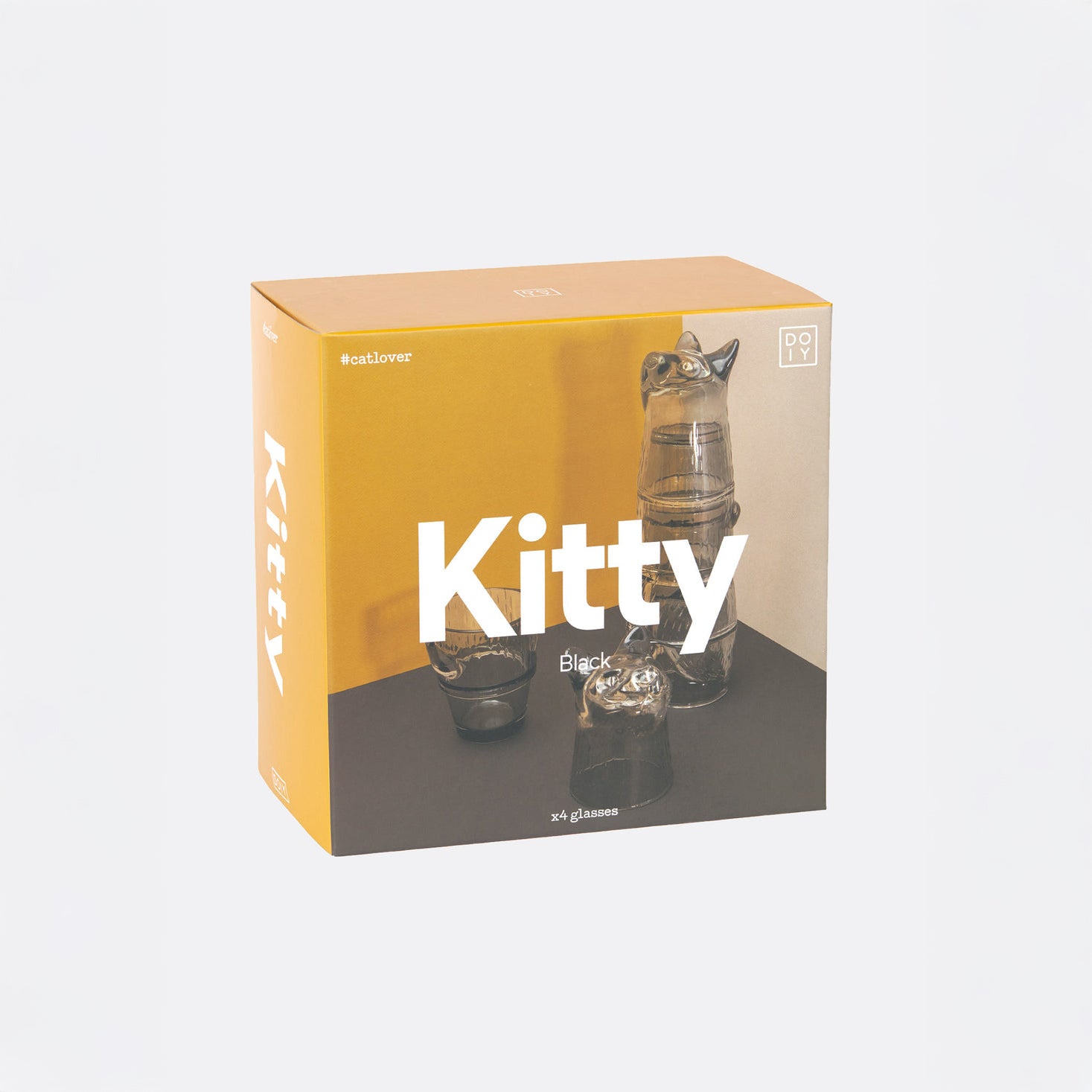 DOIY｜Kitty 貓咪水杯組 - Black