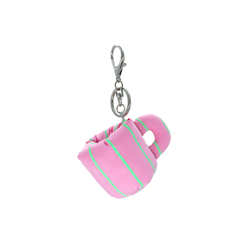 MERGE｜Espresso Mug 泡泡馬克杯吊飾 - Baseline Pink / 粉色條紋