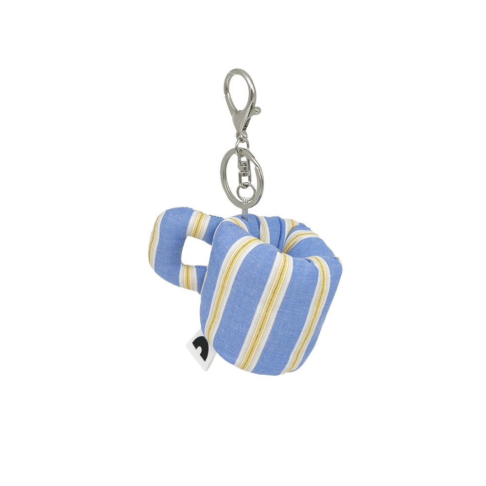 MERGE｜Espresso Mug 泡泡馬克杯吊飾 - Pajamas Night / 霧霾藍條紋