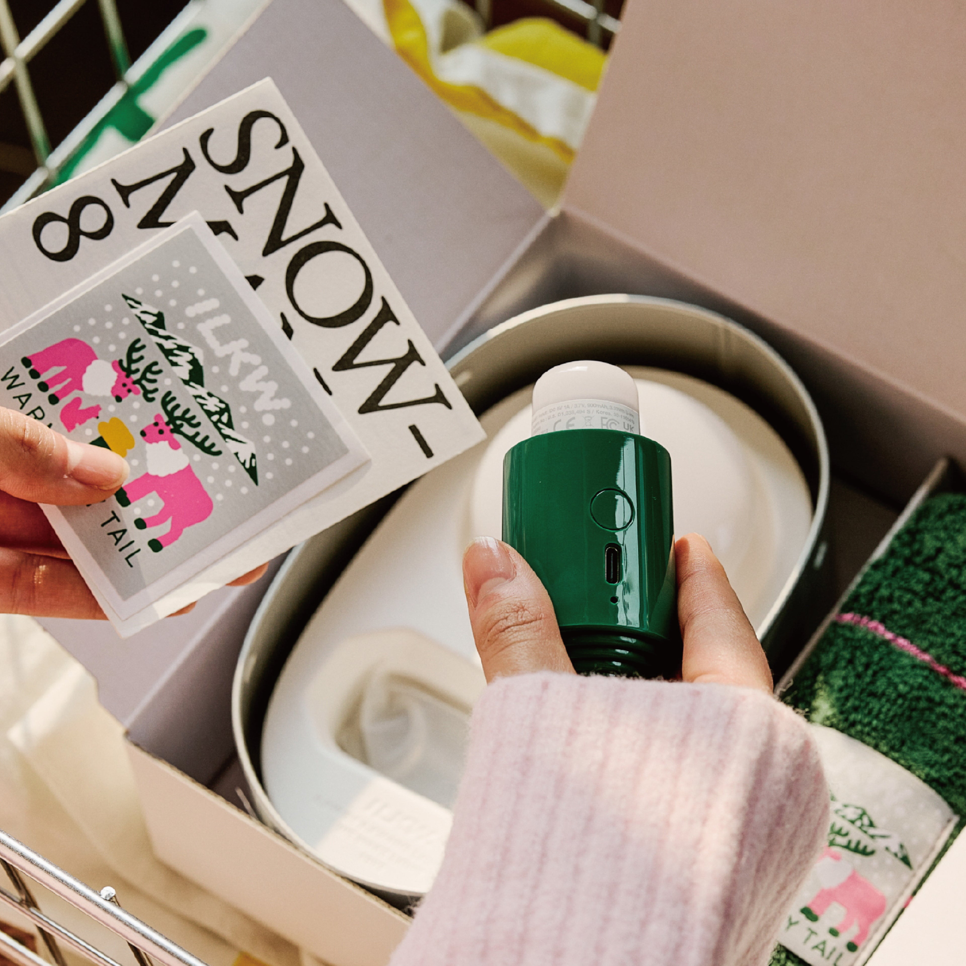 ILKW｜SNOWMAN 8 寶寶版雪人燈 - 森林綠(聖誕限定)