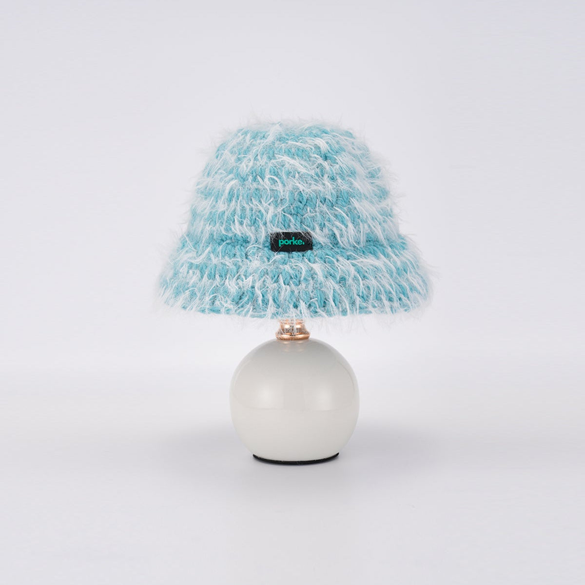 porke.｜Full Lighting 編織圓帽陶瓷桌燈 - Ciel