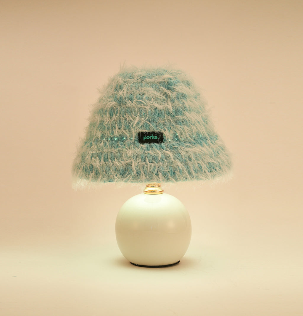 porke.｜Full Lighting 編織圓帽陶瓷桌燈 - Ciel