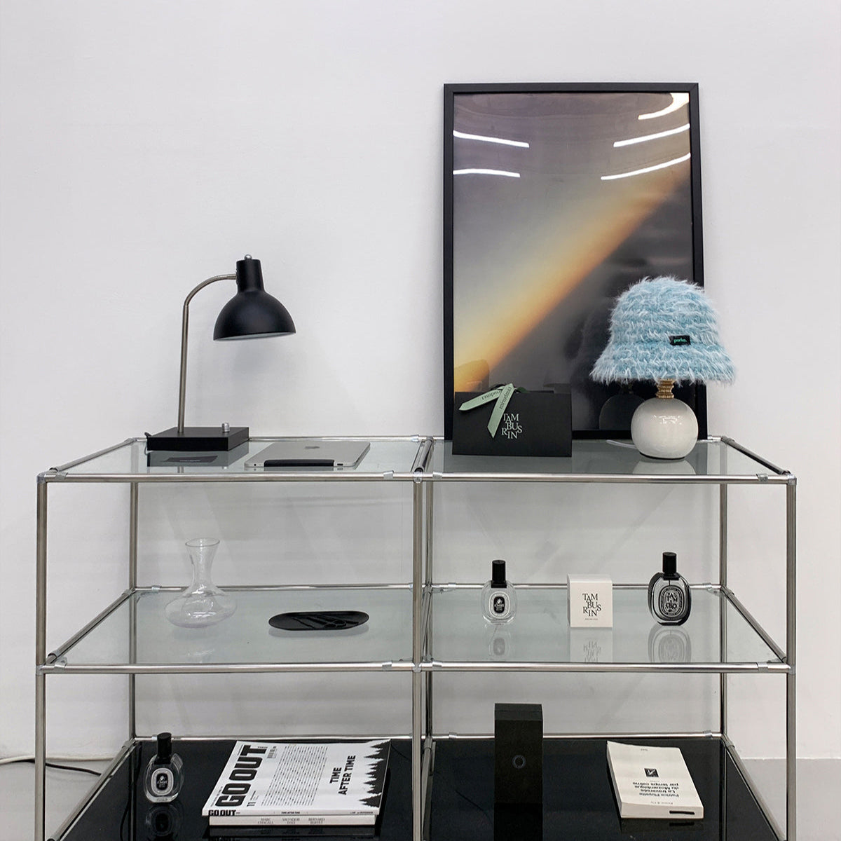 porke.｜Full Lighting 編織圓帽陶瓷桌燈 - Ciel