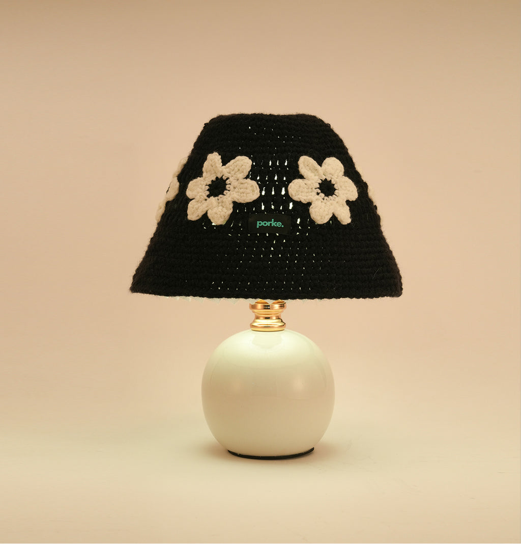 porke.｜Full Lighting 編織圓帽陶瓷桌燈 - Flor