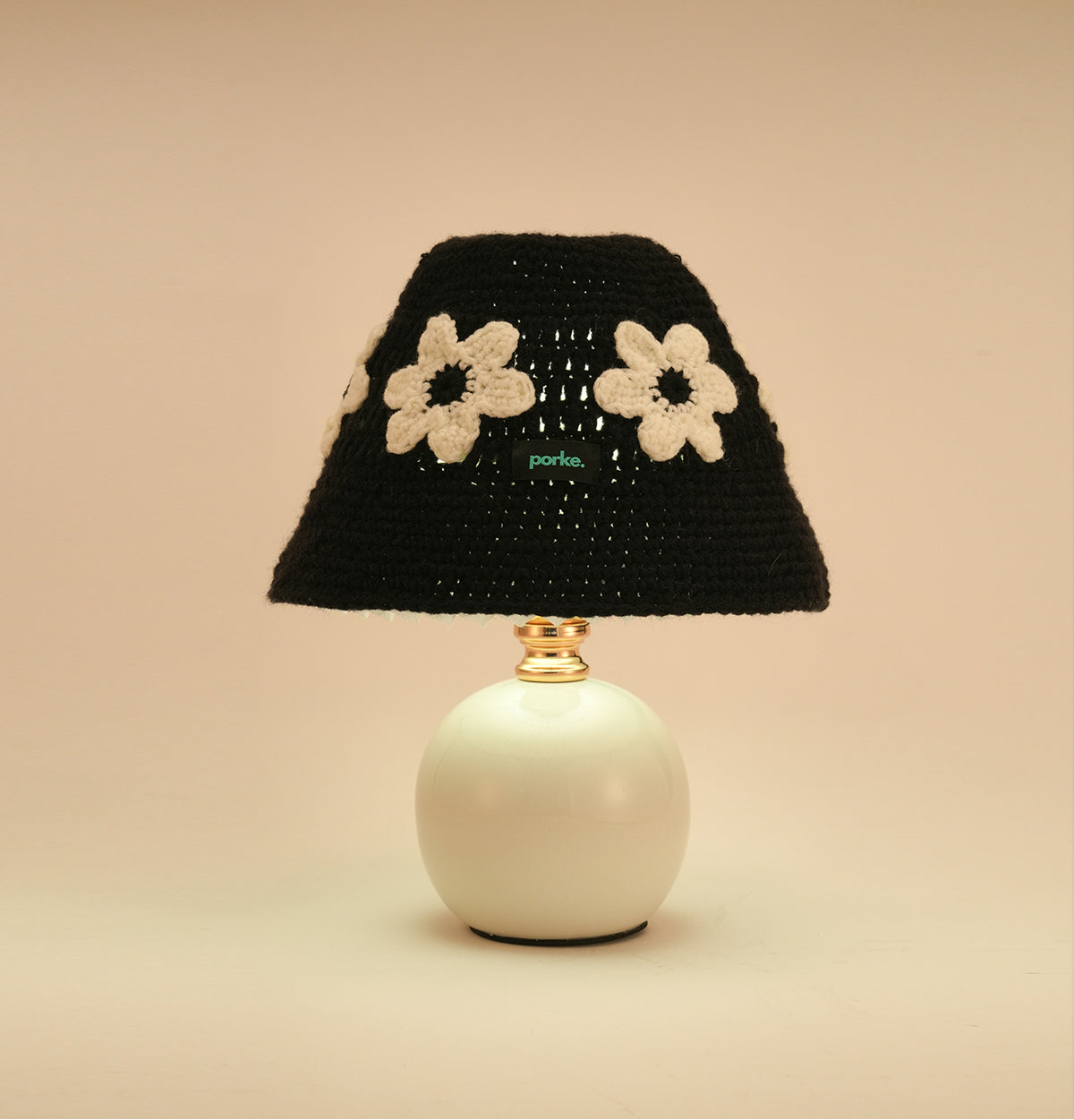 porke.｜Full Lighting 編織圓帽陶瓷桌燈 - Flor