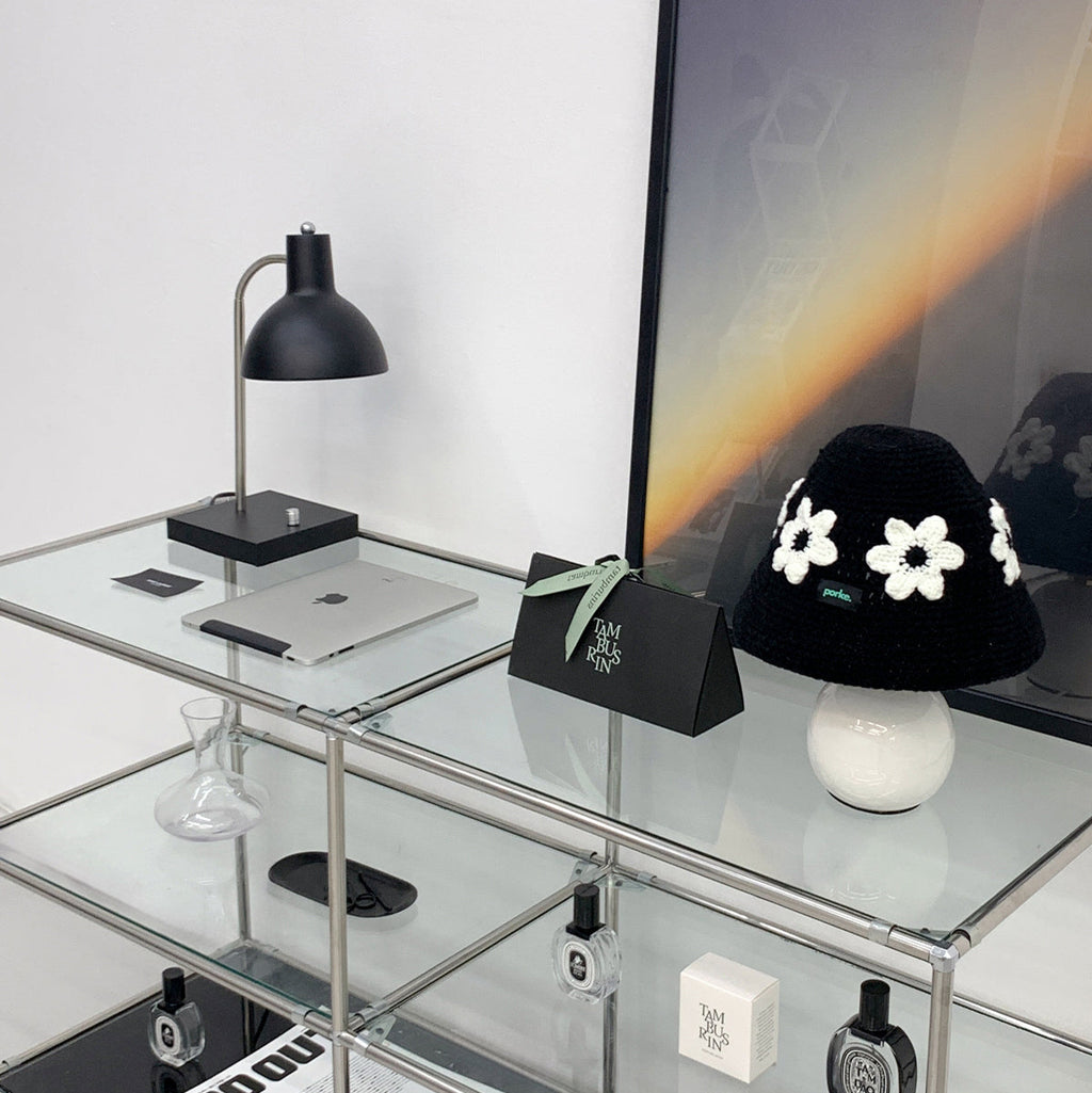 porke.｜Full Lighting 編織圓帽陶瓷桌燈 - Flor