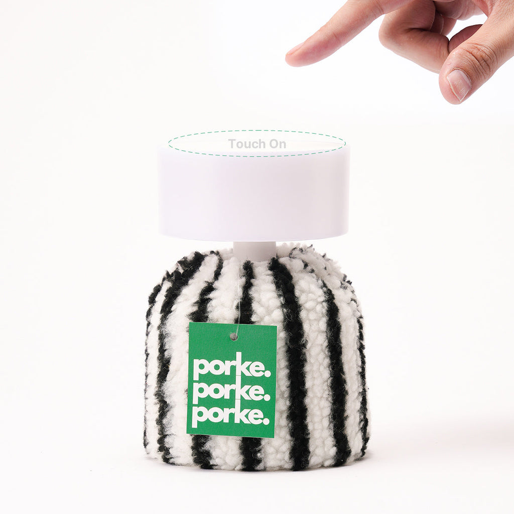 porke.｜Mini Lighting 毛絨拍拍燈 - Graphite