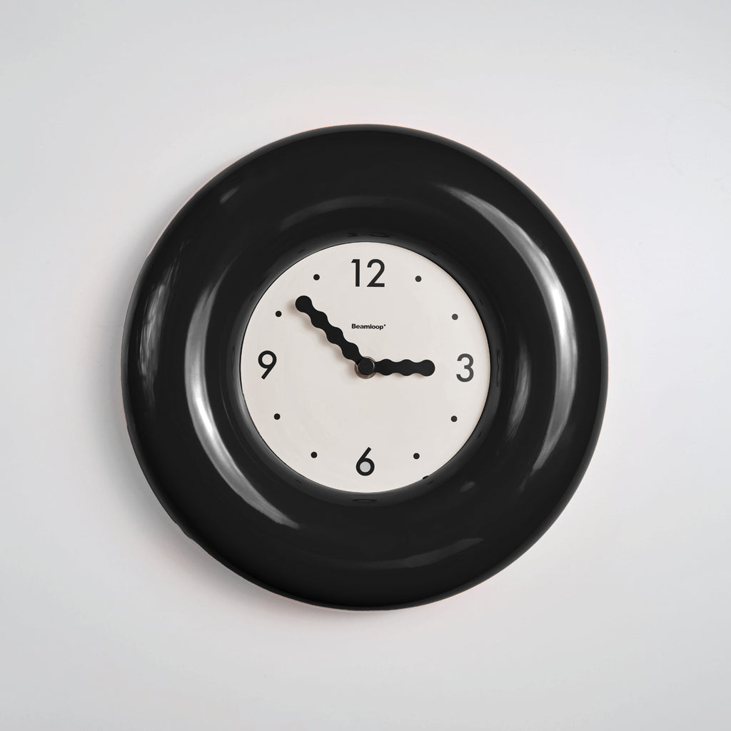 貝果靜音掛鐘 - 橘