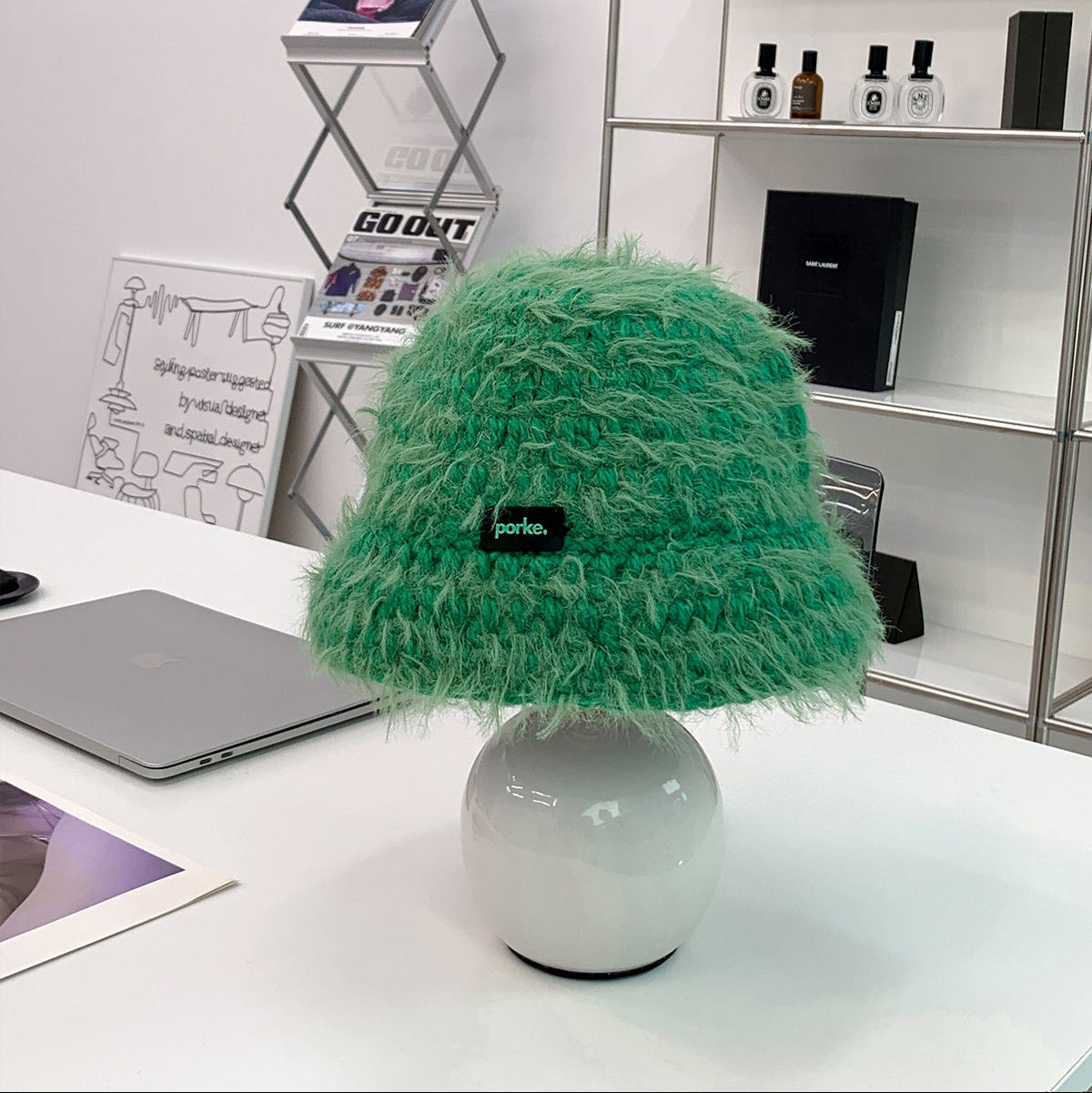 porke.｜Full Lighting 編織圓帽陶瓷桌燈 - Merece