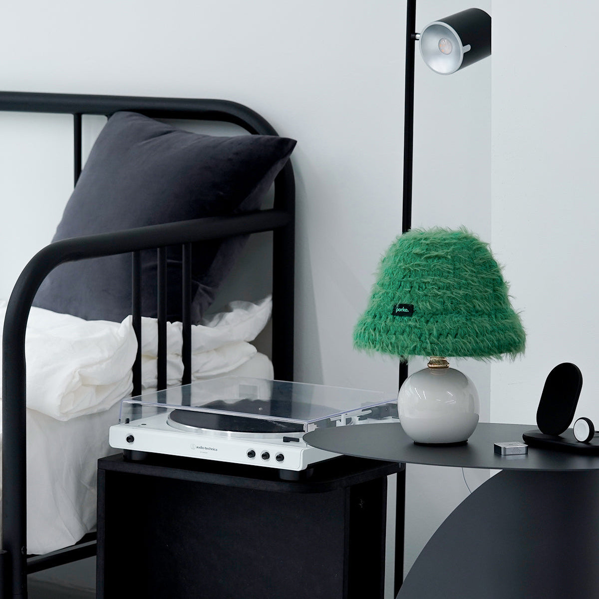 porke.｜Full Lighting 編織圓帽陶瓷桌燈 - Merece