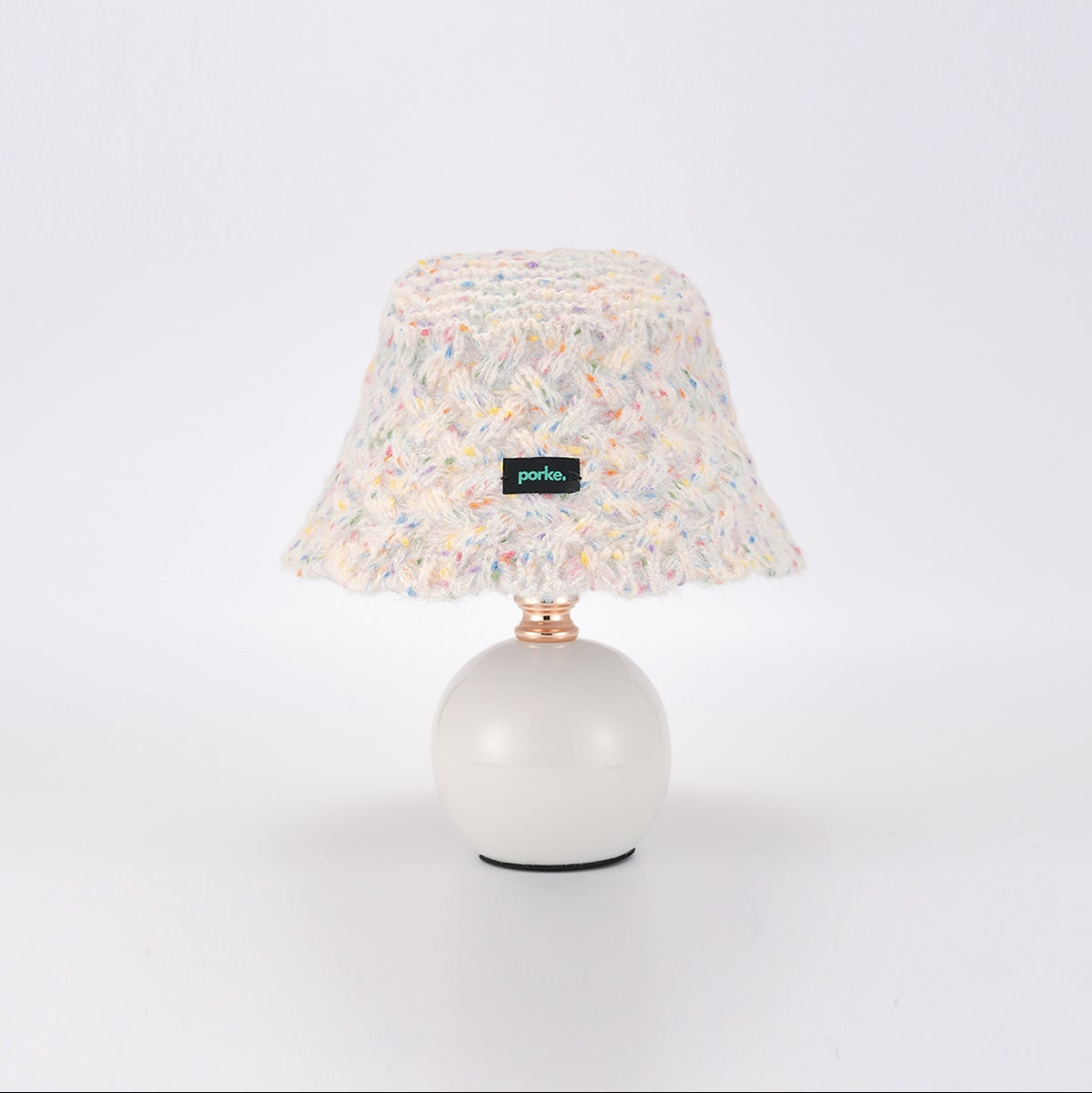 porke.｜Full Lighting 編織圓帽陶瓷桌燈 - Puro