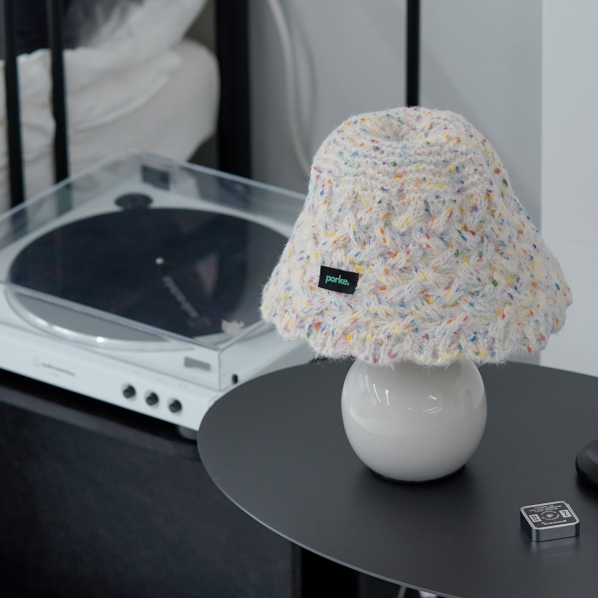 porke.｜Full Lighting 編織圓帽陶瓷桌燈 - Puro