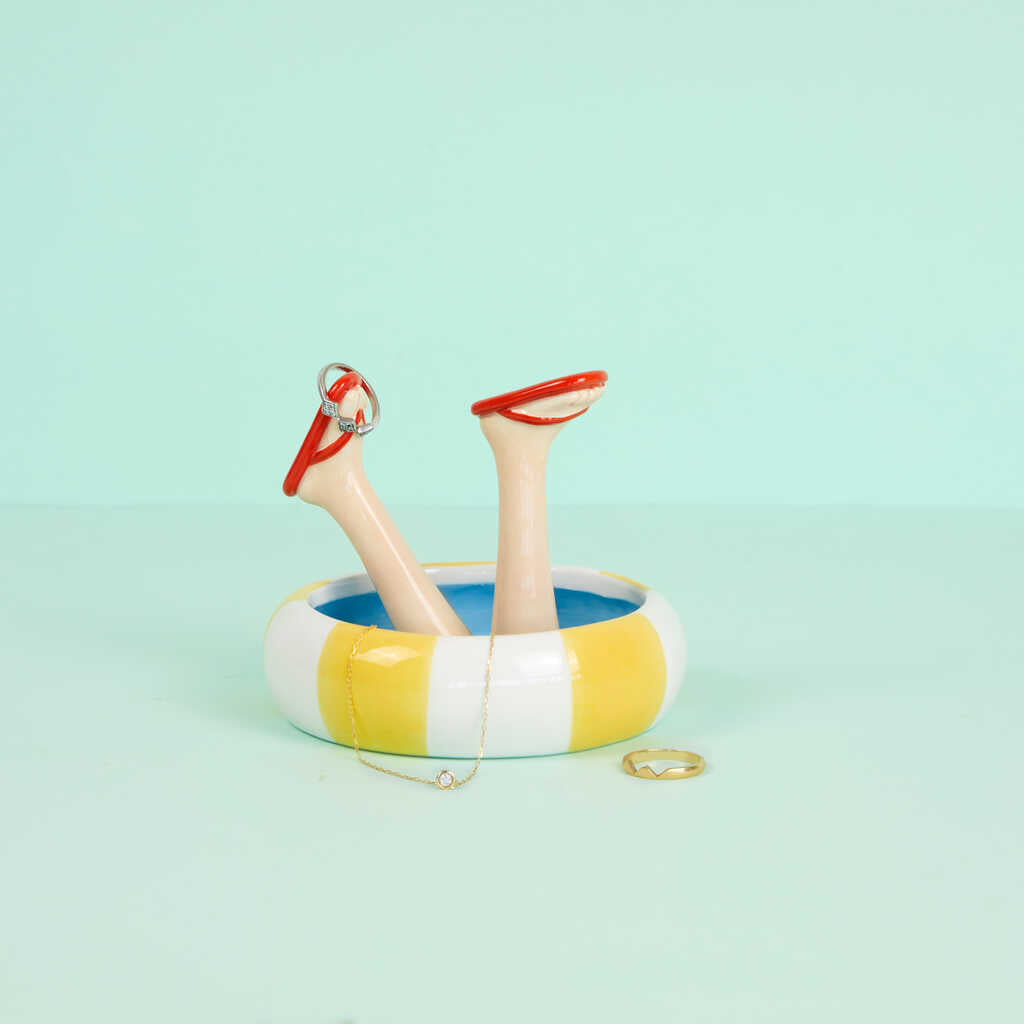 Balvi｜Happy Legs 腿部陶瓷飾品盤 - 游泳圈