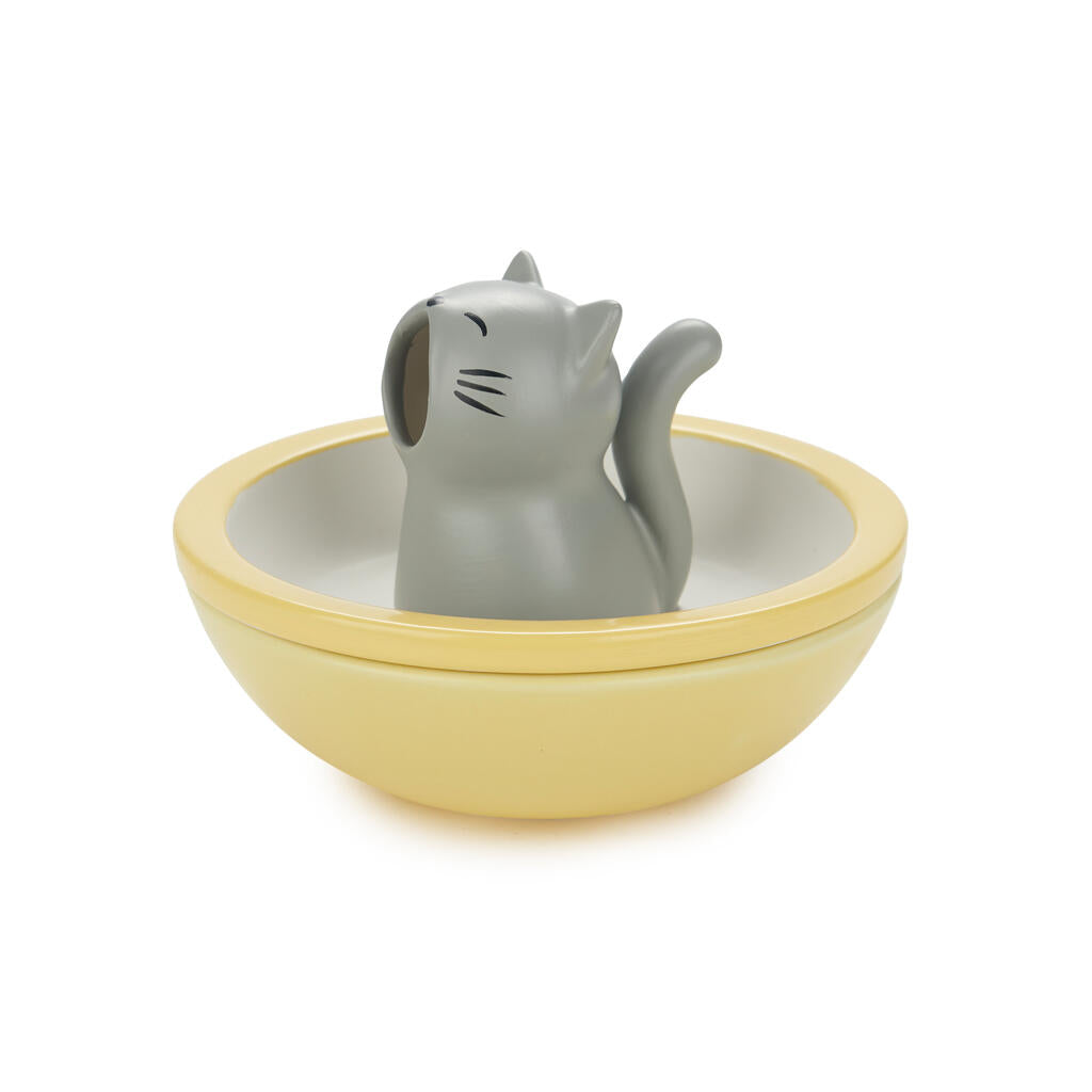 Balvi｜Hungry 系列 動物雙層陶瓷點心碗 - 小貓