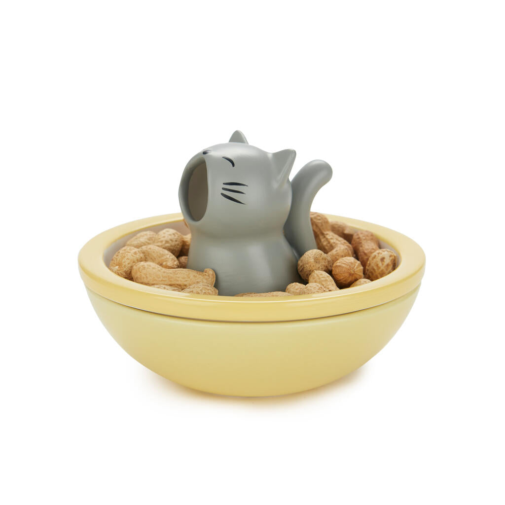 Balvi｜Hungry 系列 動物雙層陶瓷點心碗 - 小貓