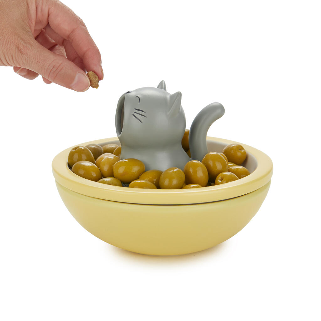 Balvi｜Hungry 系列 動物雙層陶瓷點心碗 - 小貓