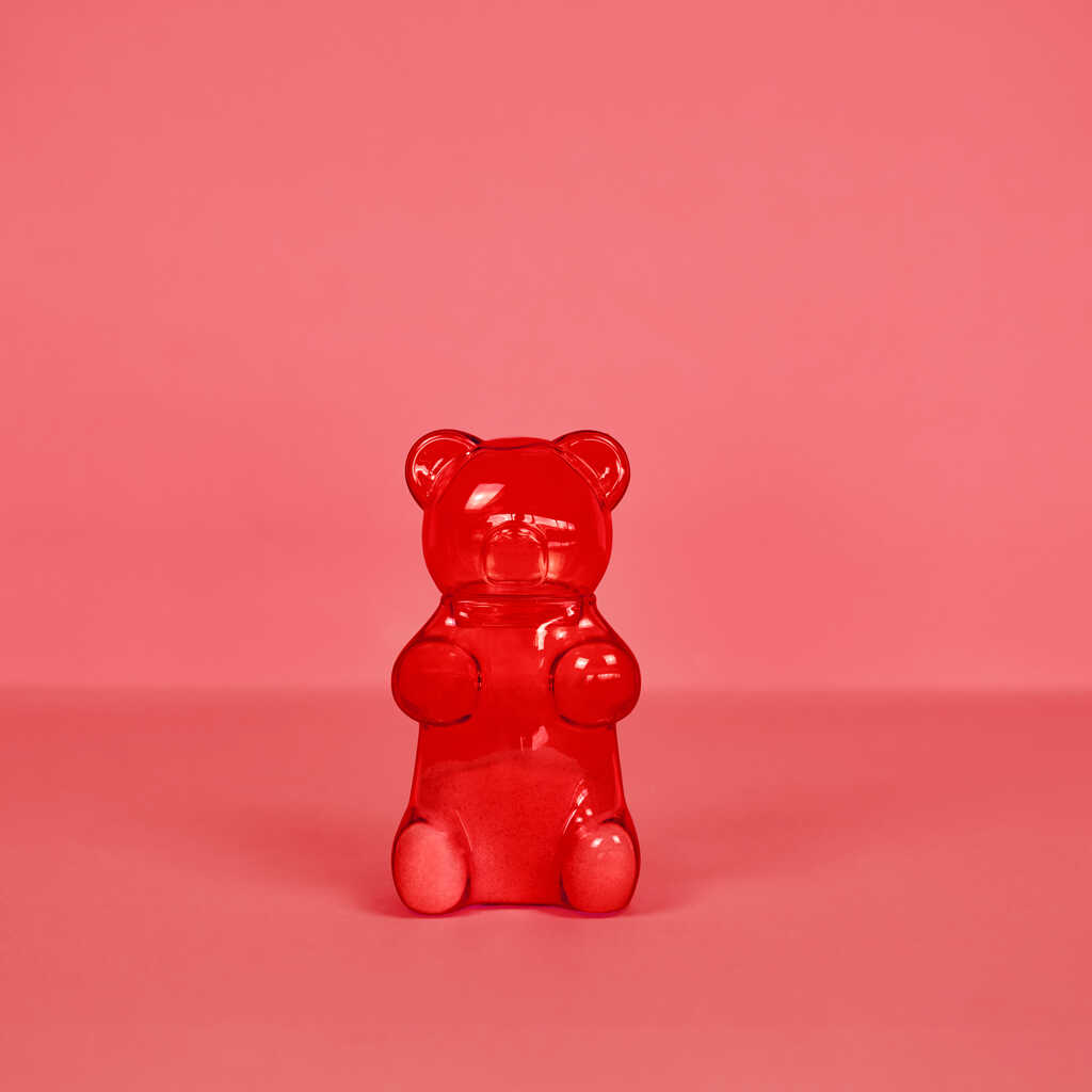Balvi｜小熊軟糖玻璃糖罐 - 紅