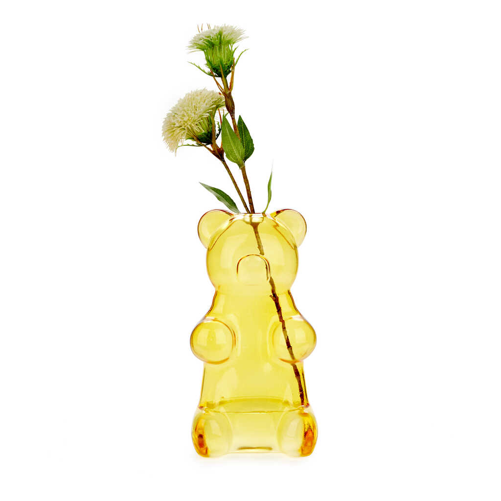 Balvi｜小熊軟糖玻璃花瓶 - 黃